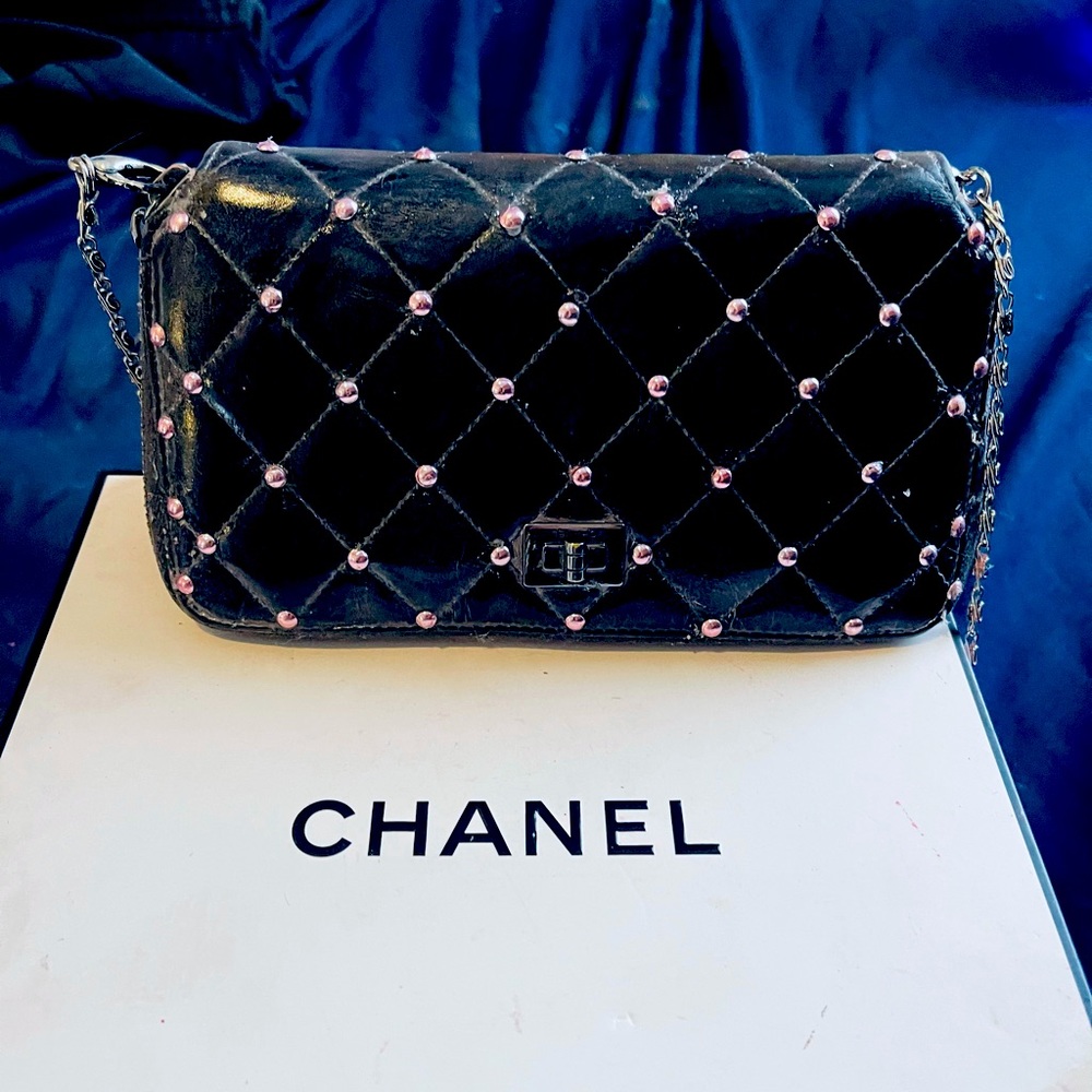 Chanel matelasse large lamb skin crossbody.